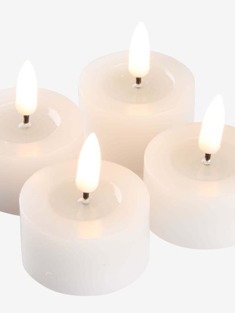 Velas pequenas LED INGEMAN Ø4xA4cm branco 4 un temporizador