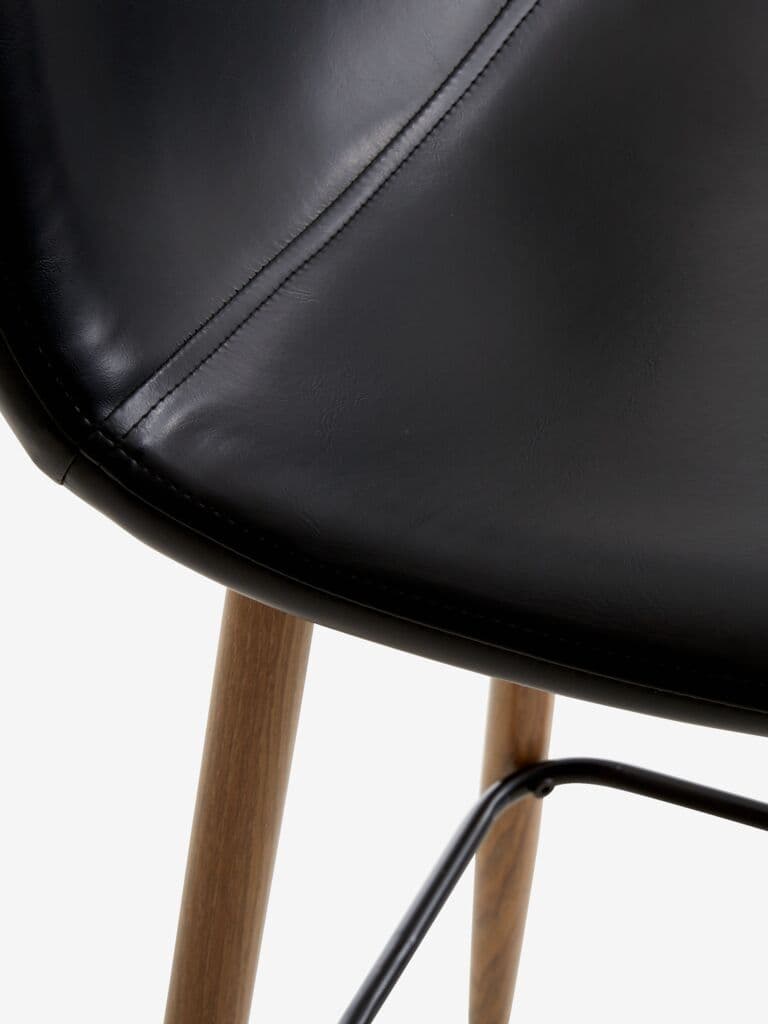 Cadeira de bar JONSTRUP preto/carvalho