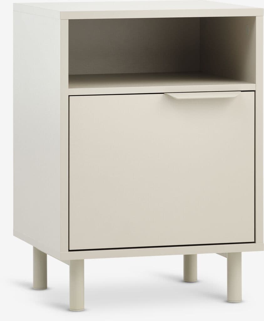 Mesa de cabeceira SKAVE 1 porta bege