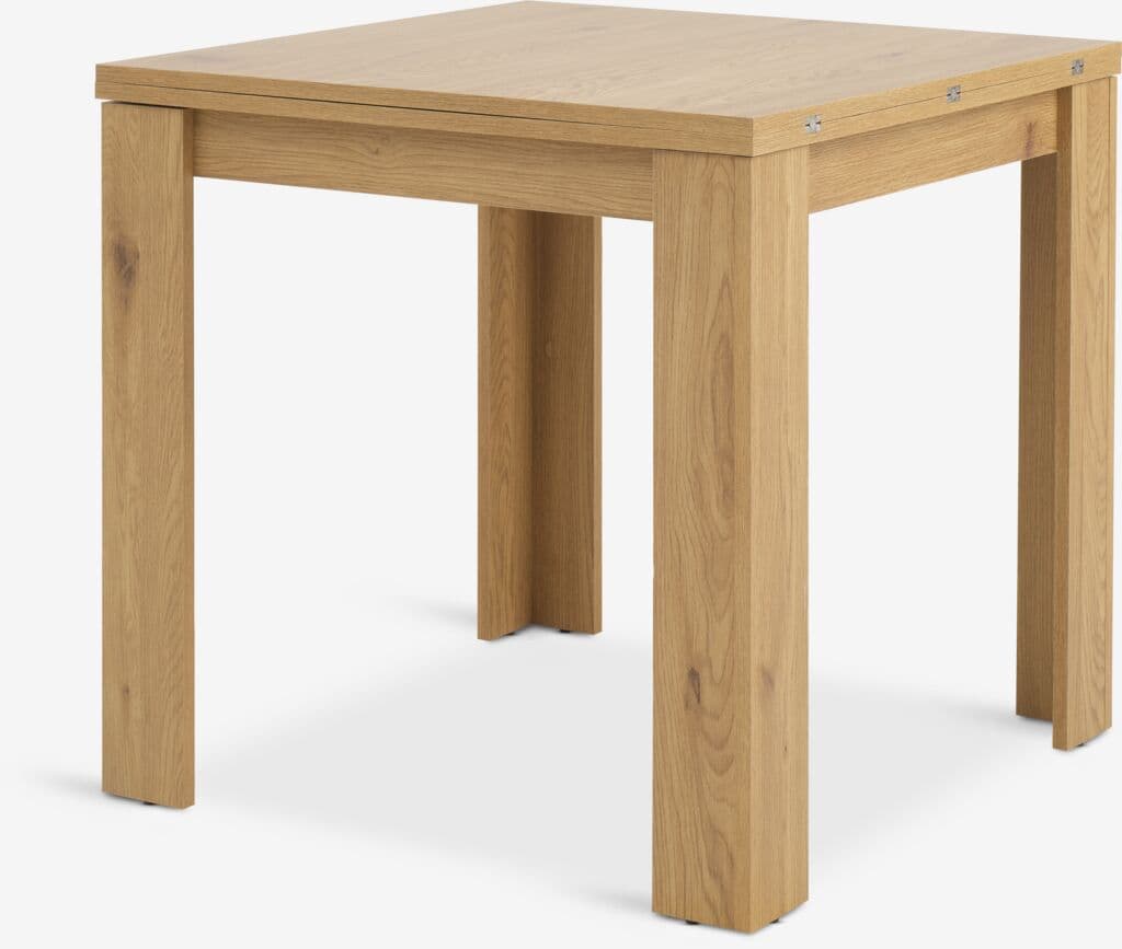 Mesa de jantar JUNGEN 80x80/160 cor carvalho