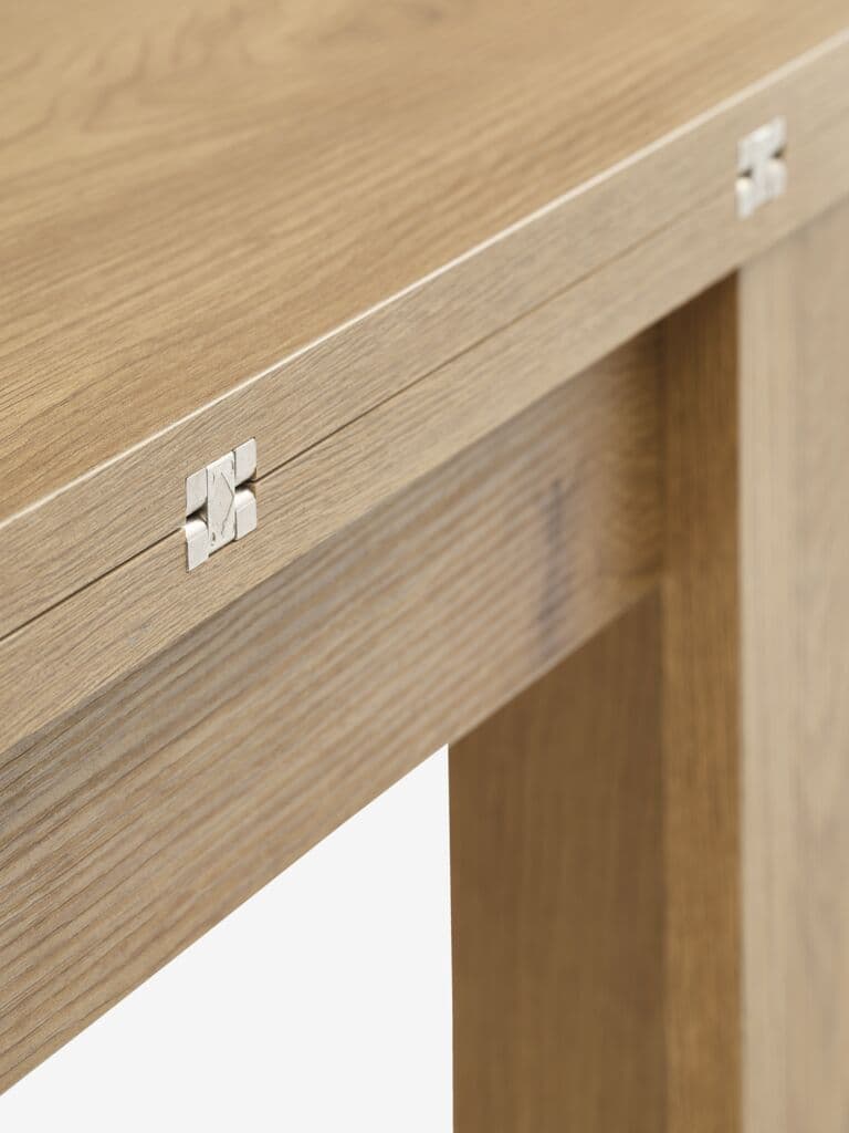 Mesa de jantar JUNGEN 80x80/160 cor carvalho