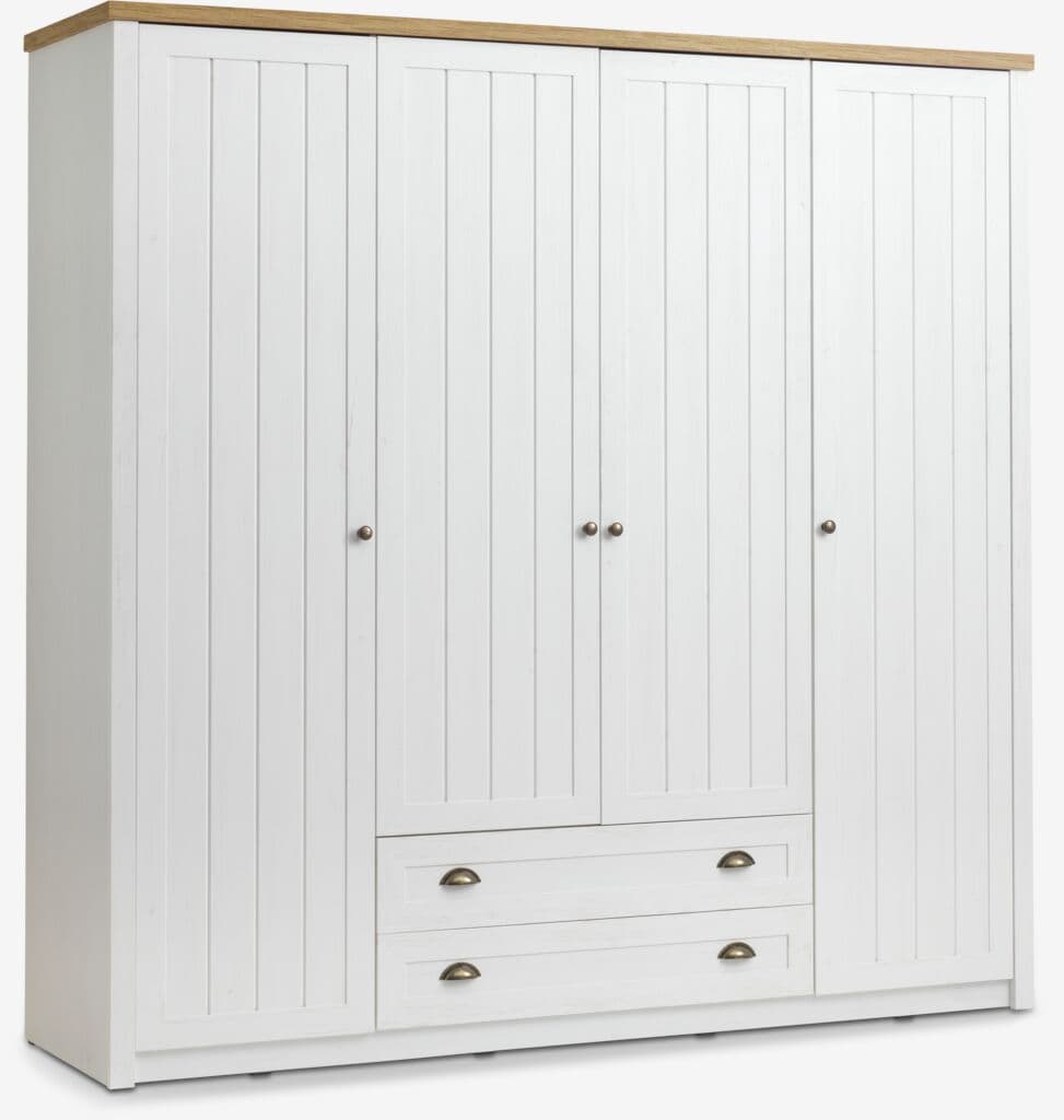 Roupeiro MARKSKEL 212x210 branco/cor carvalho