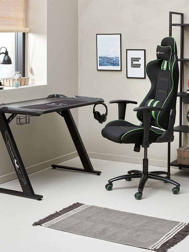 Cadeira gaming LAMDRUP preto/verde