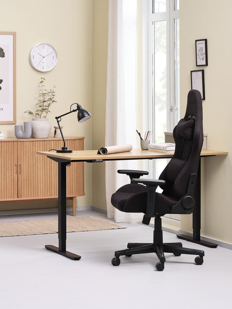 Cadeira gaming NIBE pele sintética preto/vermelho
