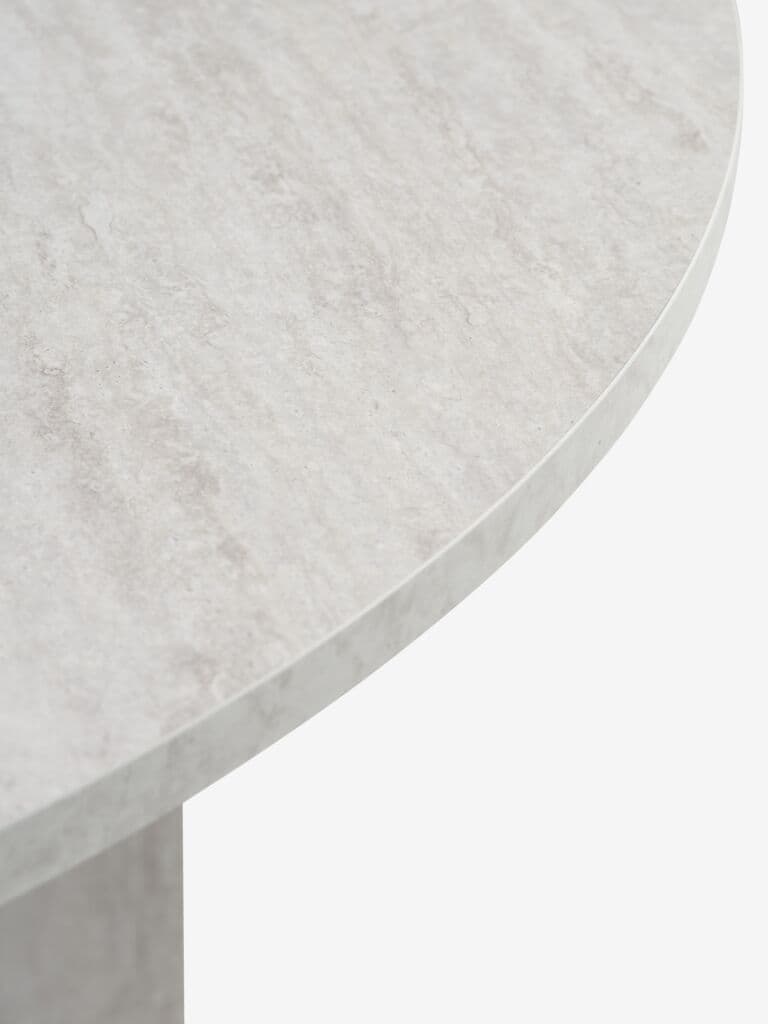 Mesa de jantar KRONDAL Ø110 cor travertino