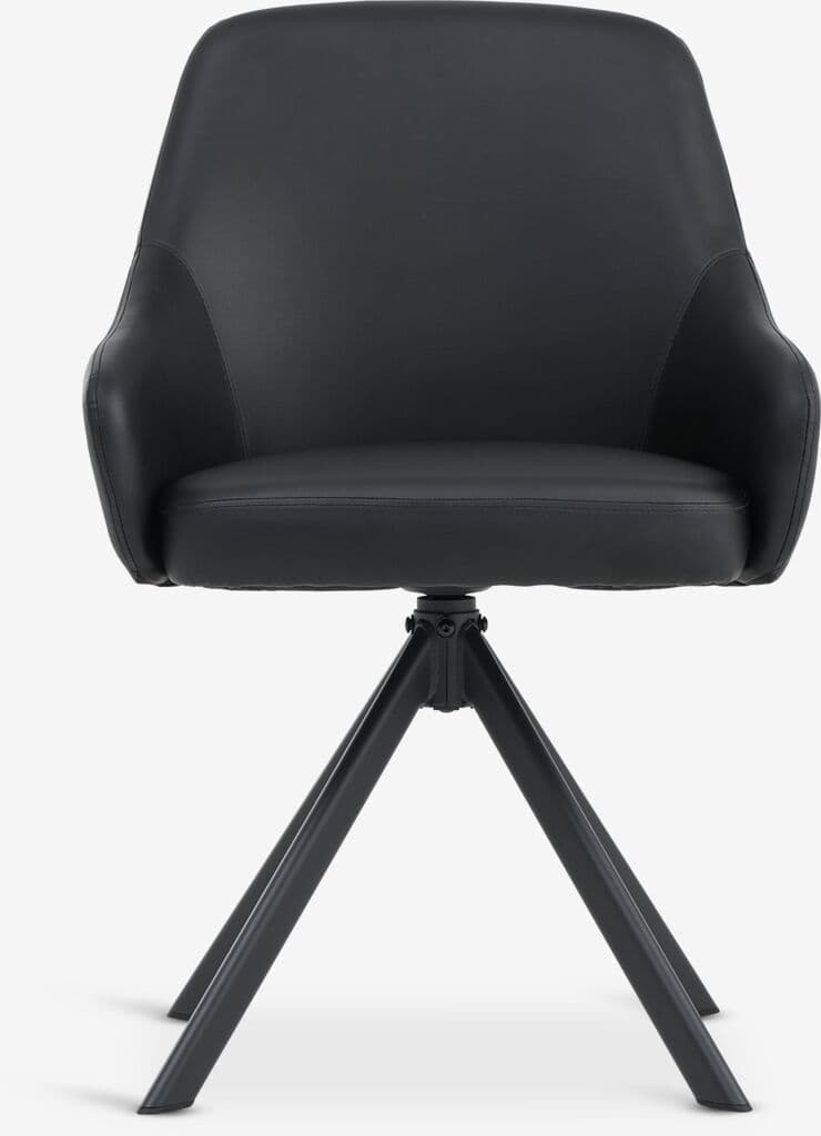 Cadeira de jantar ROSTRUP giratória preto