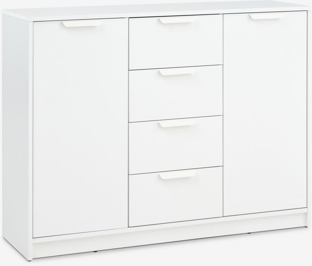 Aparador JENSLEV 2 portas 4 gavetas branco