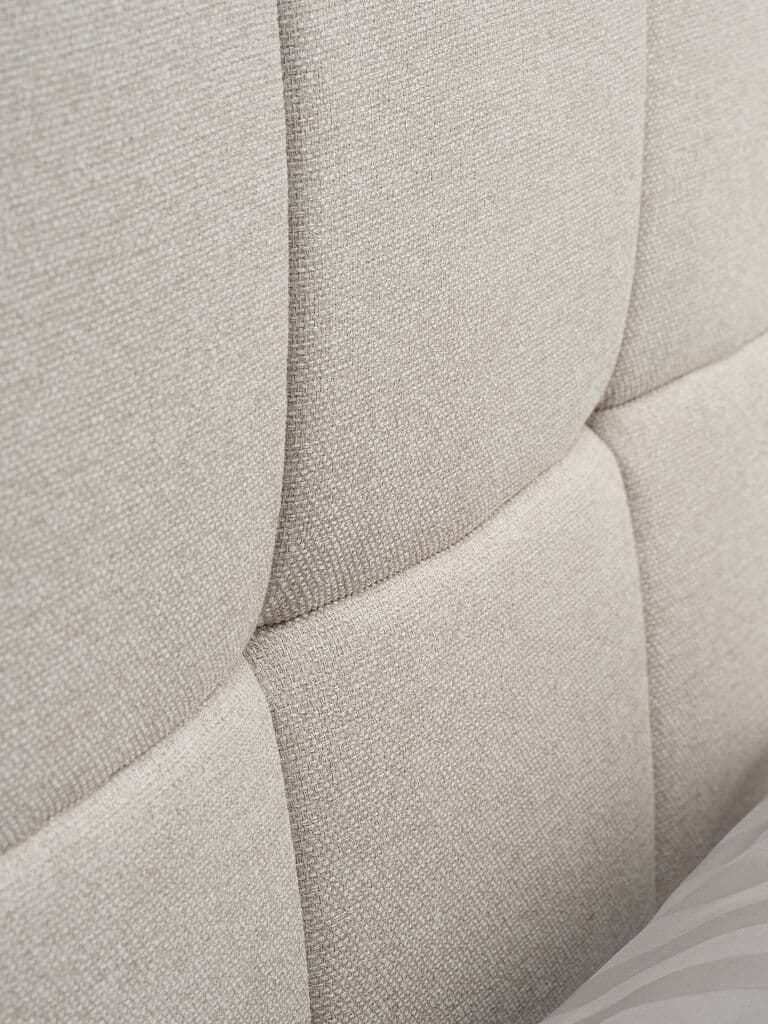 Estrutura de cama VEMMELEV 140x190 tecido bege
