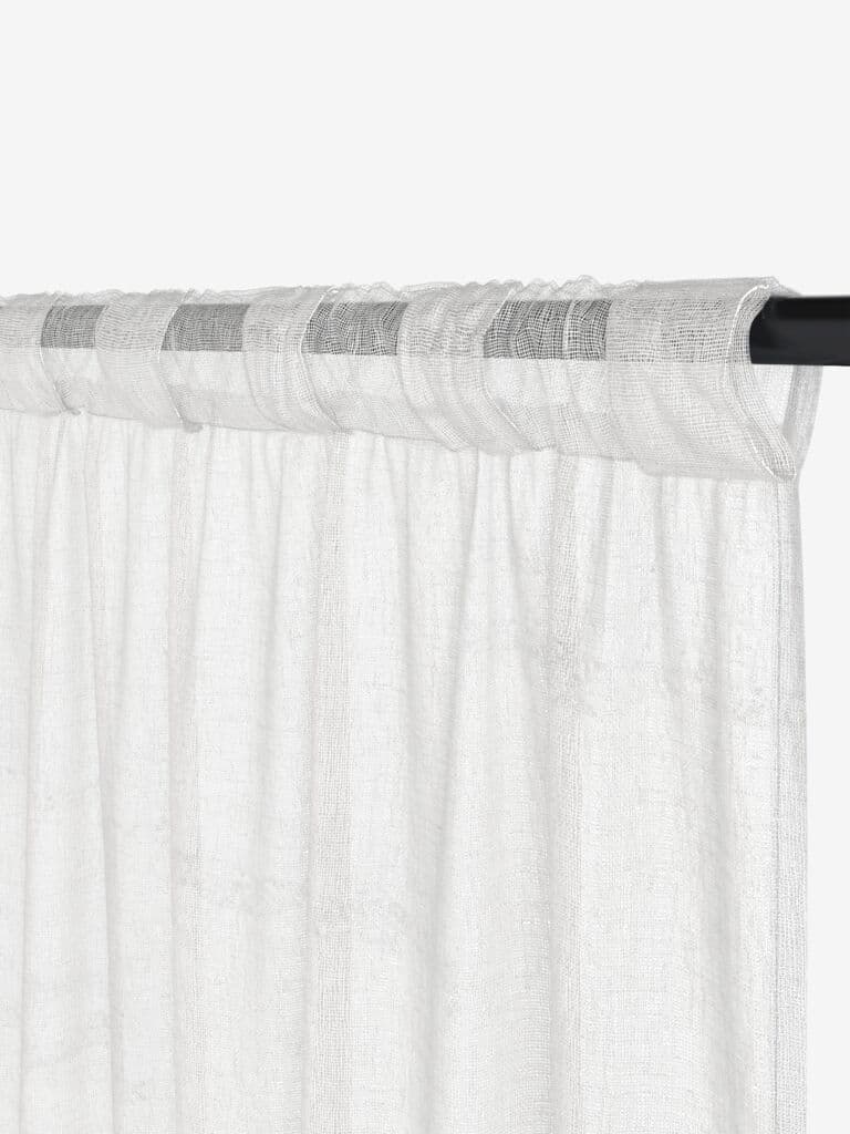 Cortinado UNNEN 1x140x300 aparência linho branco