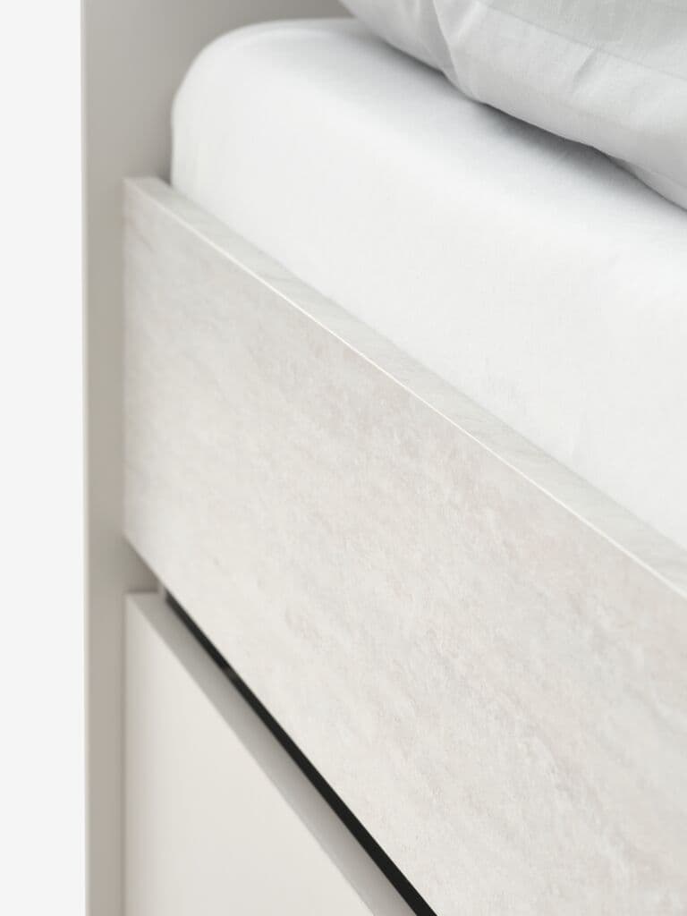 Cama com arrumação BILLUND 90x200 cor travertino/bege