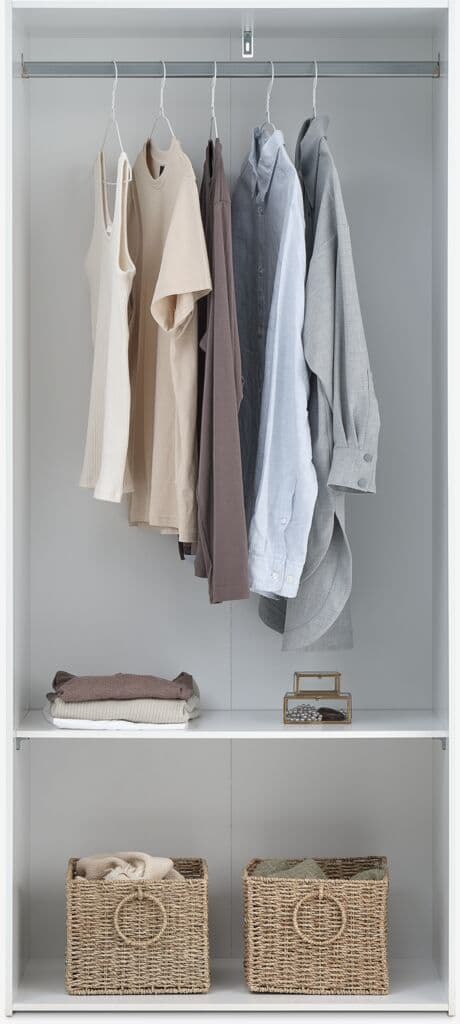 Roupeiro KORUP 78x176 2 portas branco