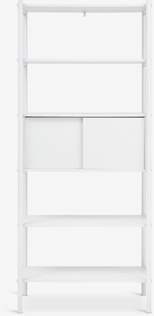 Estante LINDVED 6 prateleiras 2 portas branco