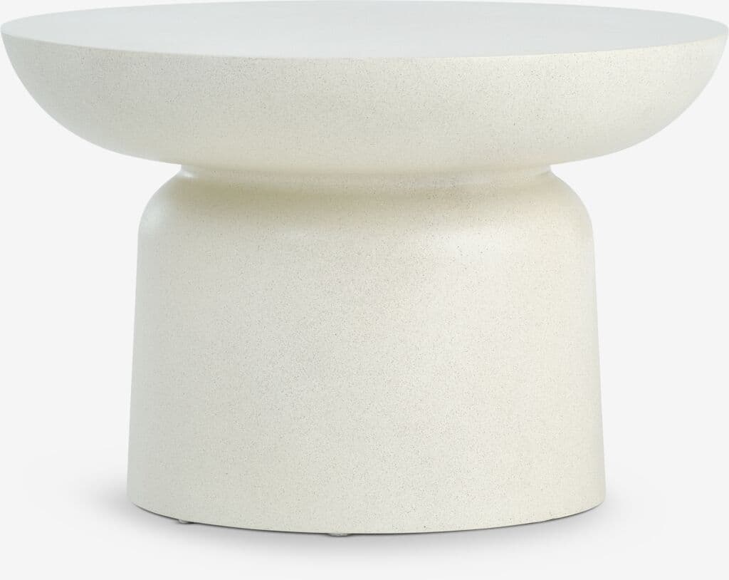 Mesa de centro LYDUM Ø60 fibrocimento cinzento/bege