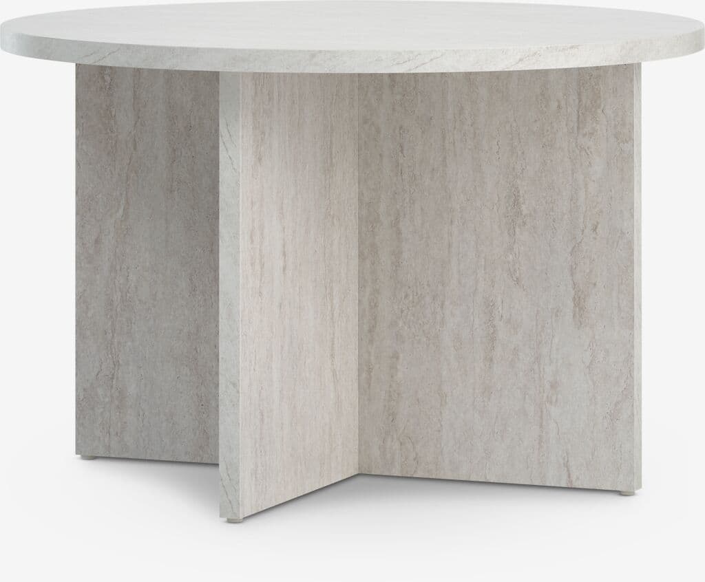 Mesa de centro NIELSHAVE Ø70 cor travertino