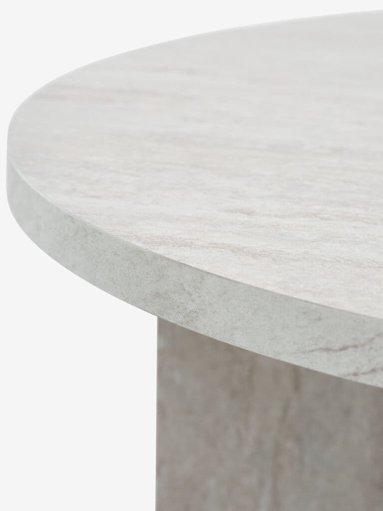 Mesa de centro NIELSHAVE Ø70 cor travertino