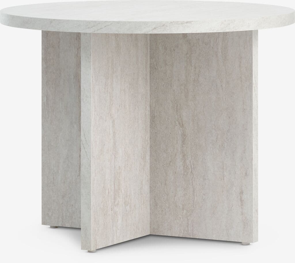 Mesa de apoio NIELSHAVE Ø55 cor de travertino