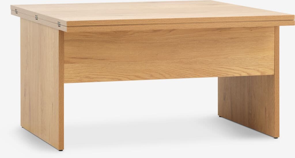 Mesa de centro VARDE L80/120 c/tampo rebatível cor carvalho