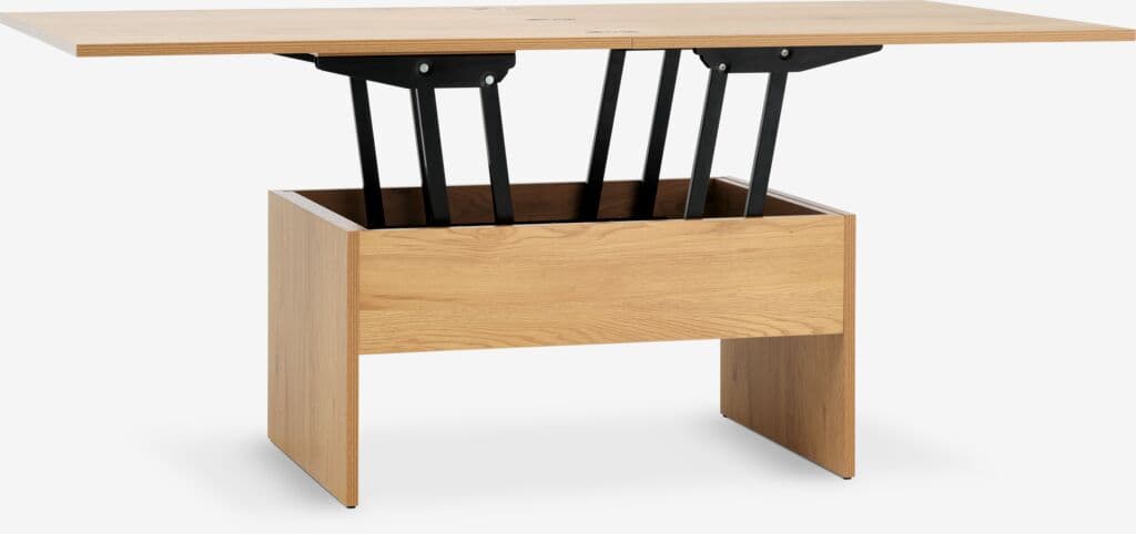Mesa de centro VARDE L80/120 c/tampo rebatível cor carvalho