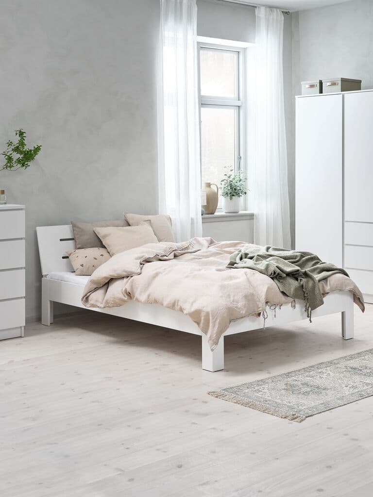 Estrutura de cama OLSKER 140x190 branco