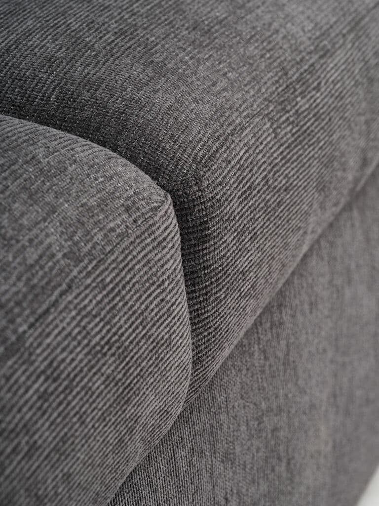 Sofá-cama VEJLBY 3 lugares tecido cinzento escuro