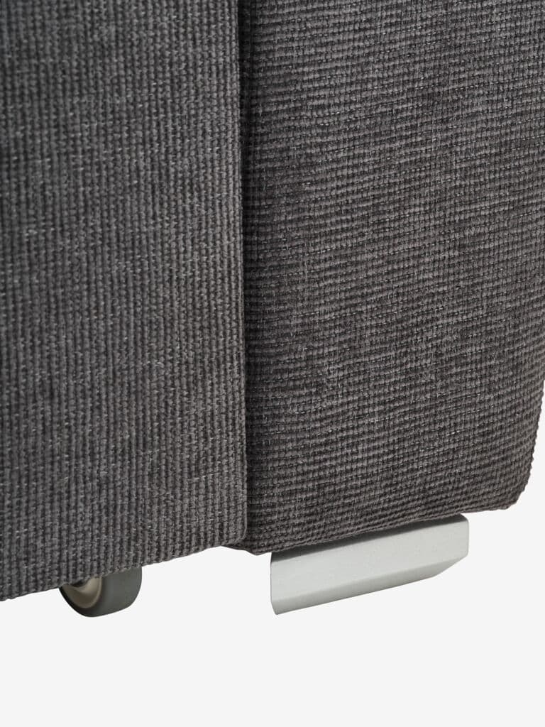 Sofá-cama VEJLBY 3 lugares tecido cinzento escuro