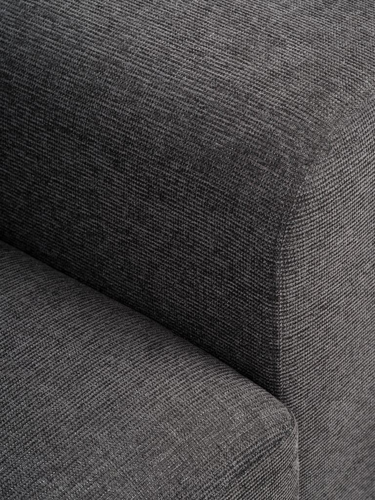 Sofá-cama VEJLBY 3 lugares tecido cinzento escuro