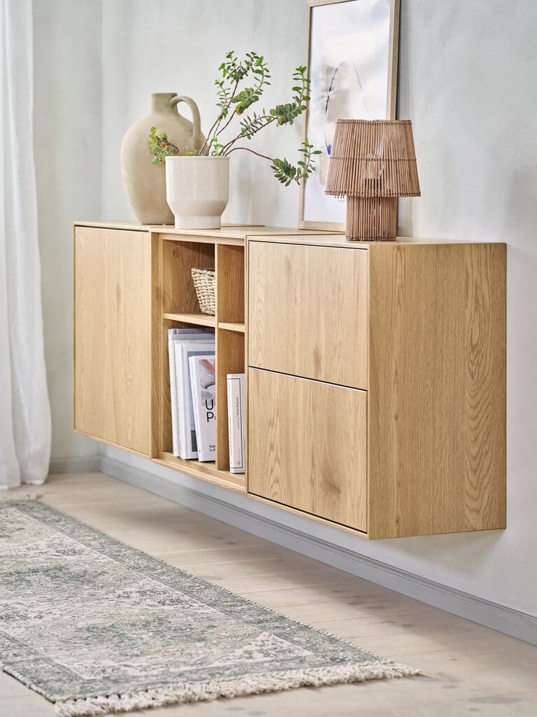 Estrutura de cama VEMMELEV 140x190 tecido bege