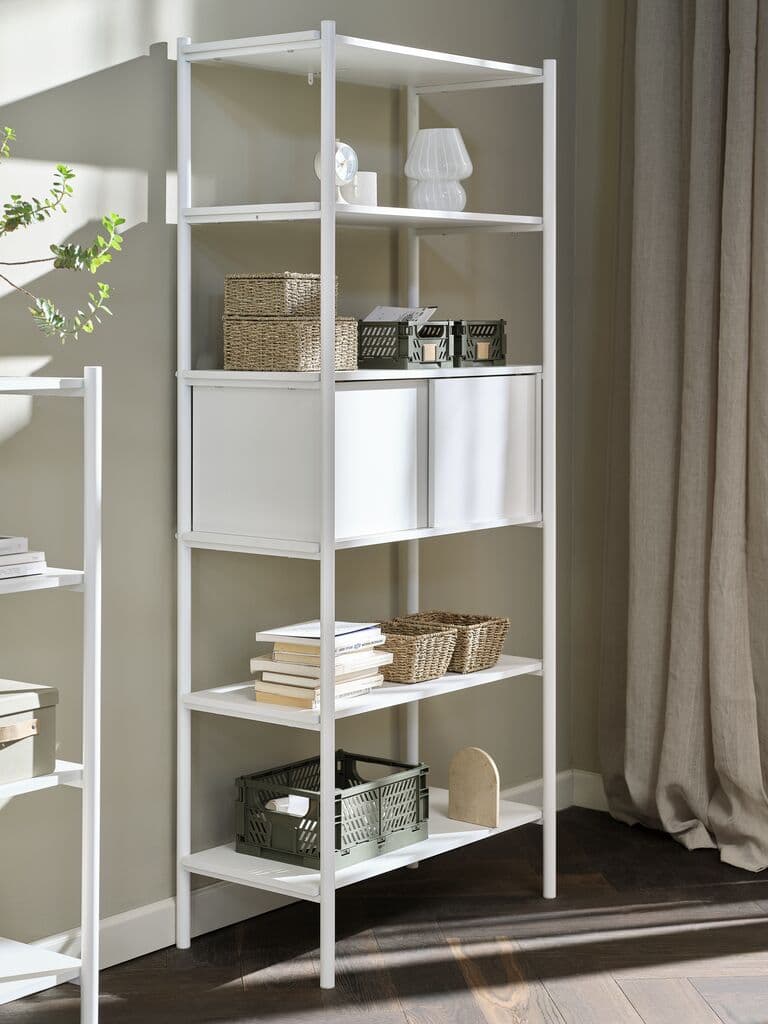 Estante LINDVED 6 prateleiras 2 portas branco