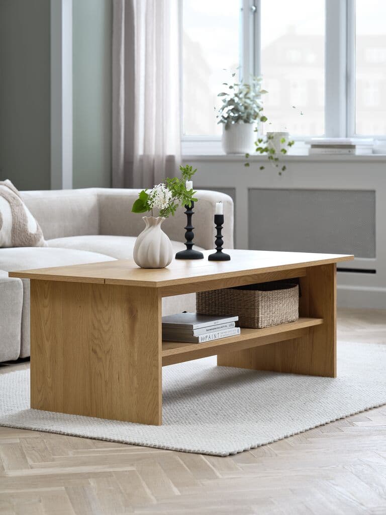 Mesa de centro DAUGBJERG L120 tampo elevatório cor carvalho