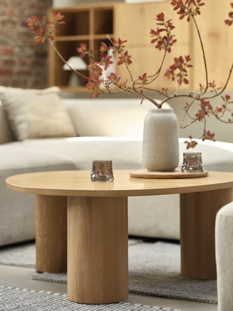 Mesa de centro RAVNSBJERG 90x90 cor carvalho natural