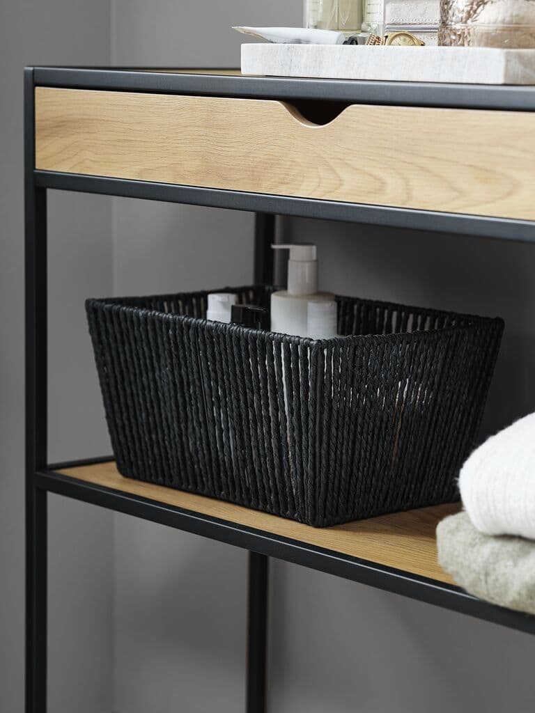 Cesto LARSEMIL L23xC33xA17cm preto