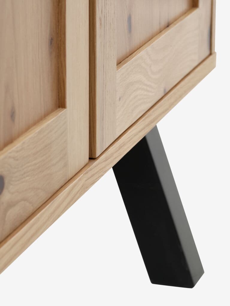 Vitrine SANDBY 2 portas carvalho selvagem natural/preto