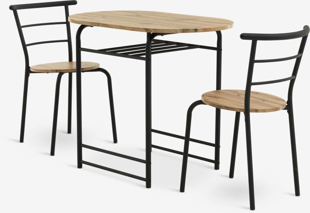 GADSTRUP C92 + 2 GADSTRUP preto/cor carvalho