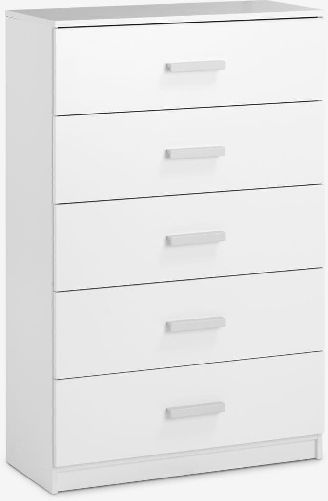 Cómoda TAPDRUP L 5 gavetas branco