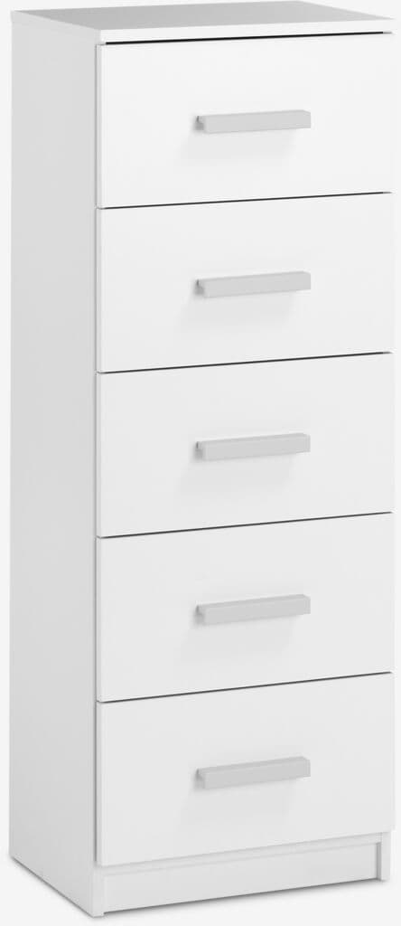 Cómoda TAPDRUP S 5 gavetas branco