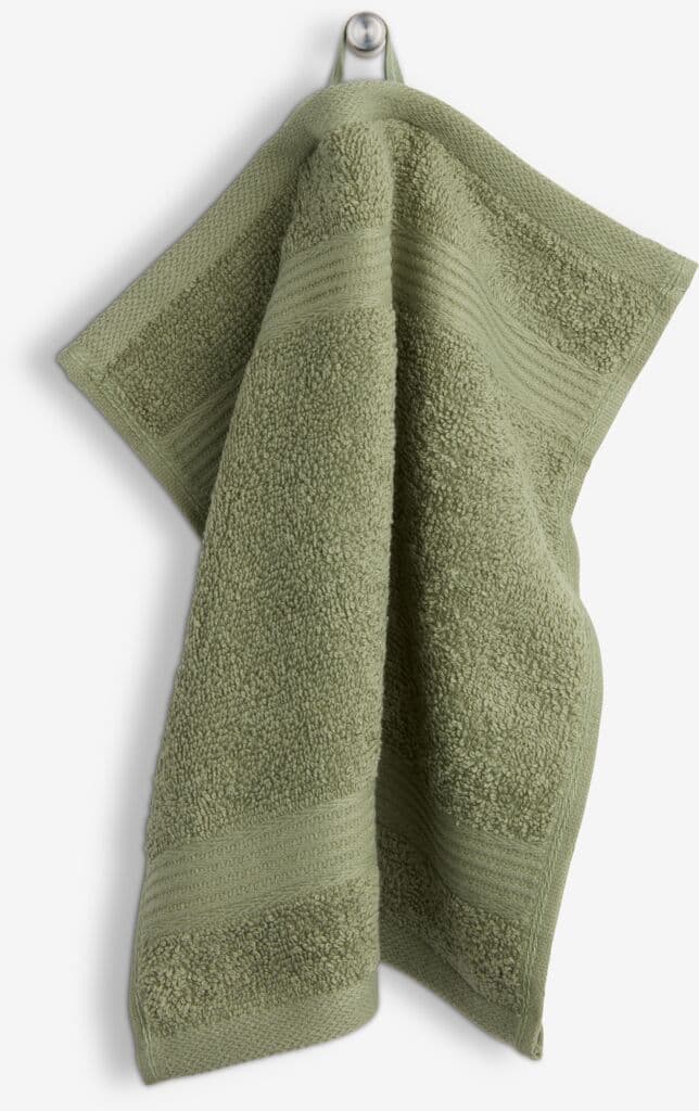 Toalha de rosto KARLSTAD 28x30 verde-tropa