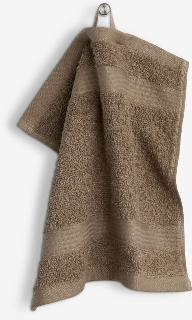 Toalha de rosto KARLSTAD 28x30 castanho KRONBORG