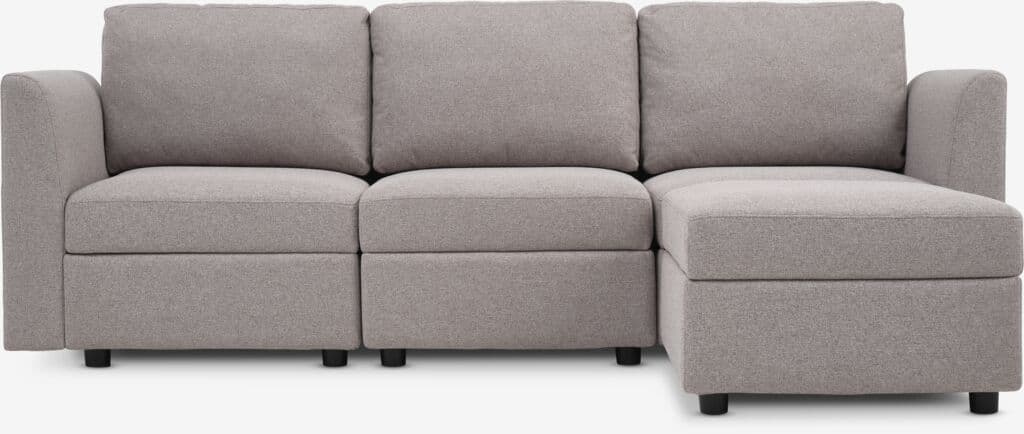 Sofá modular OKSBY 3 lugares chaise-longue arrumação areia