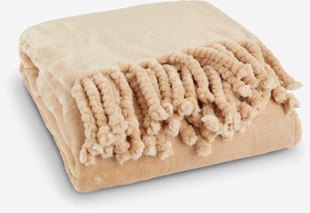 Manta polar BONDEROSE 130x170 castanho claro