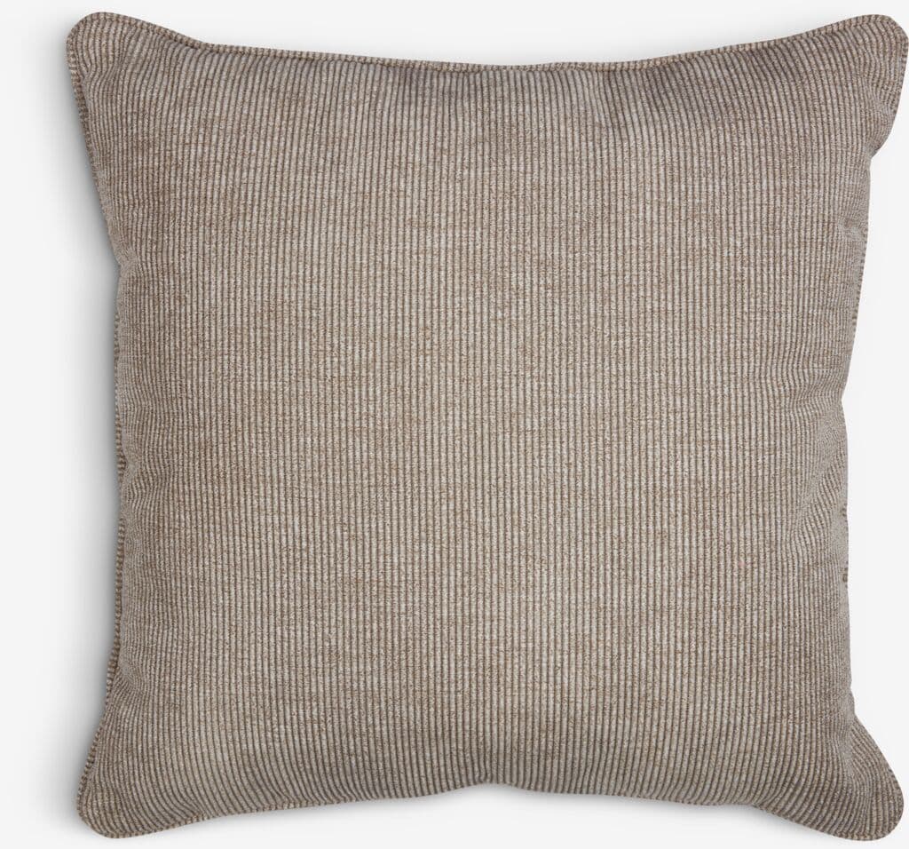 Almofada decorativa FJELLFIOL 45x45 cinzento quente/bege