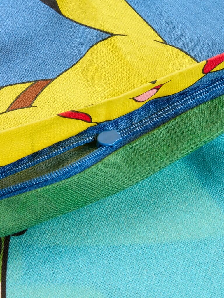 Conjunto capa edredão POKEMON 155x220 azul