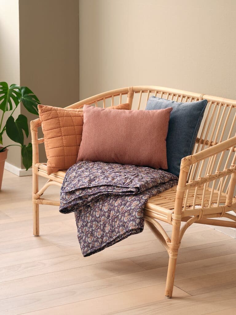 Almofada decorativa HORNFIOL 45x45 chenille azul