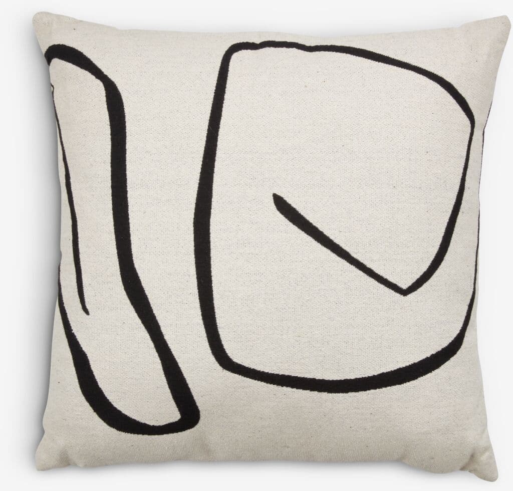 Almofada decorativa HVITVEIS 45x45 branco/preto