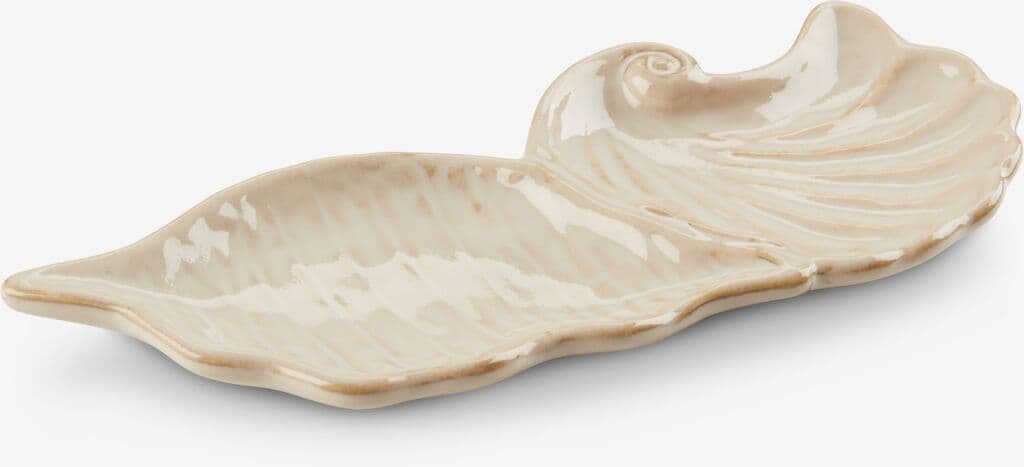 Tabuleiro TORTUNA 10x25cm design concha bege
