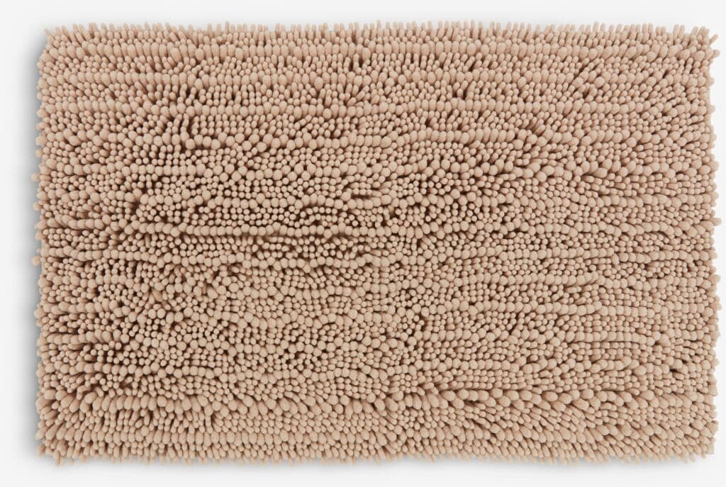 Tapete de casa de banho ROSVIK 50x80cm chenille areia