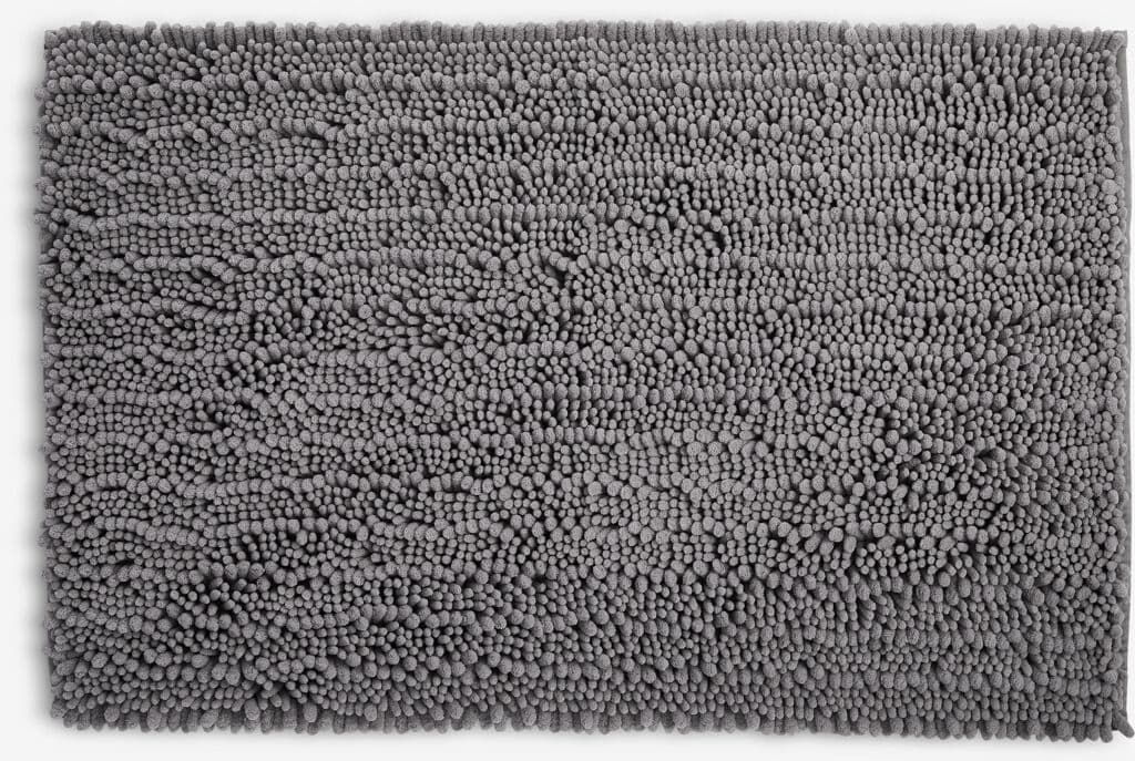 Tapete de casa de banho ROSVIK 50x80 cm chenille cinzento
