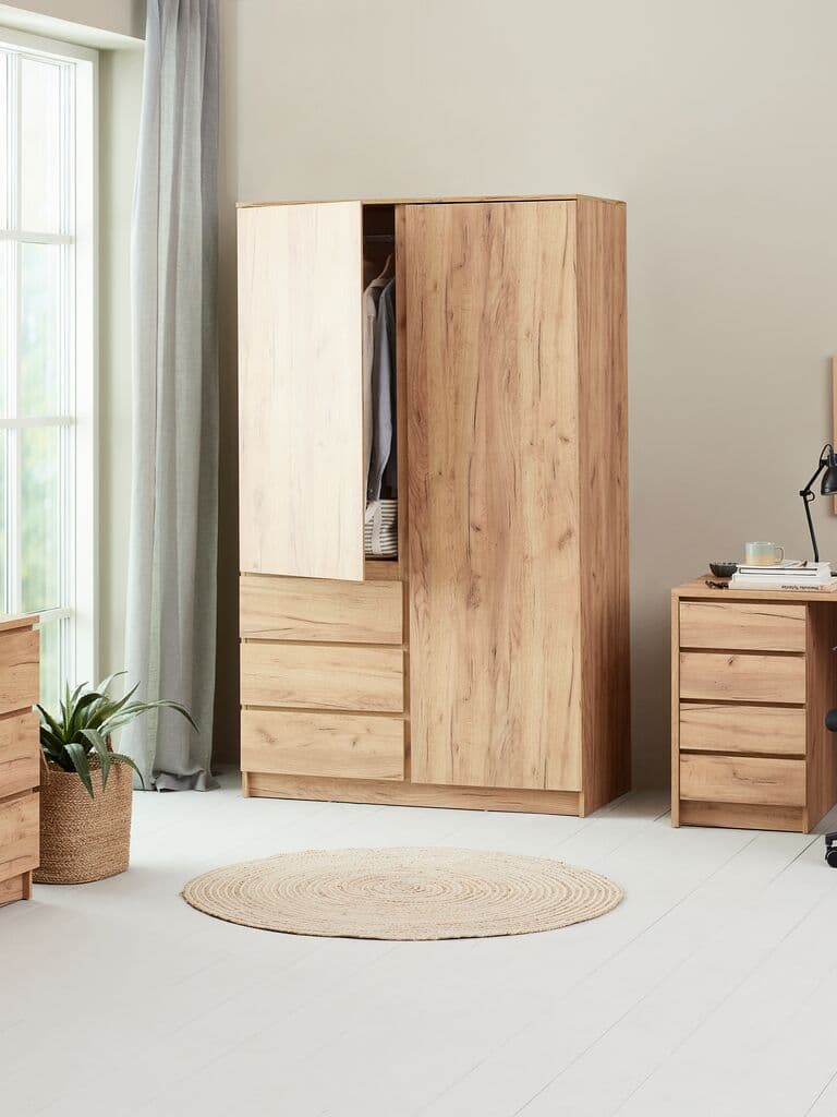Roupeiro LIMFJORDEN 120x200 combi cor carvalho natural