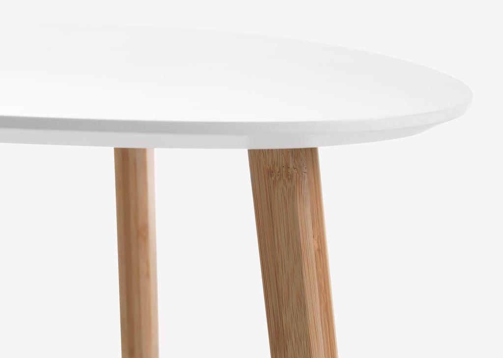 Mesa de apoio TAPS 55x55 branco/bambu