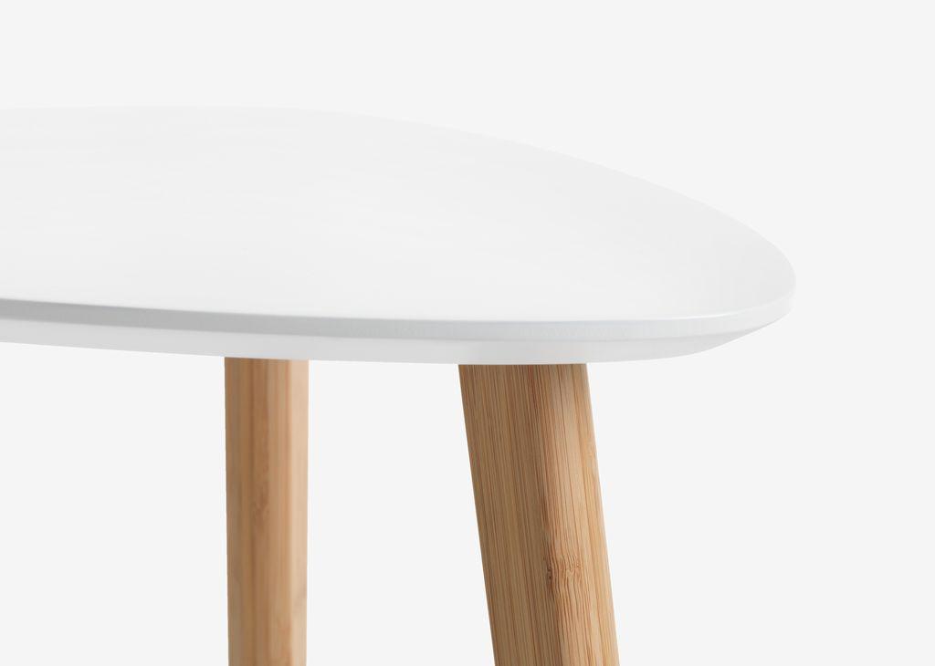 Mesa de apoio TAPS 40x40 branco/bambu