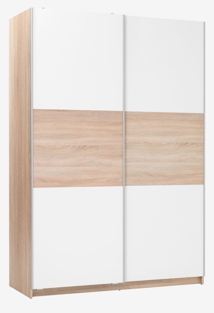 Roupeiro SATTRUP 151x219 branco/cor carvalho claro